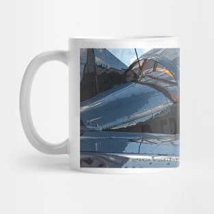 airplane in cartoon Mug